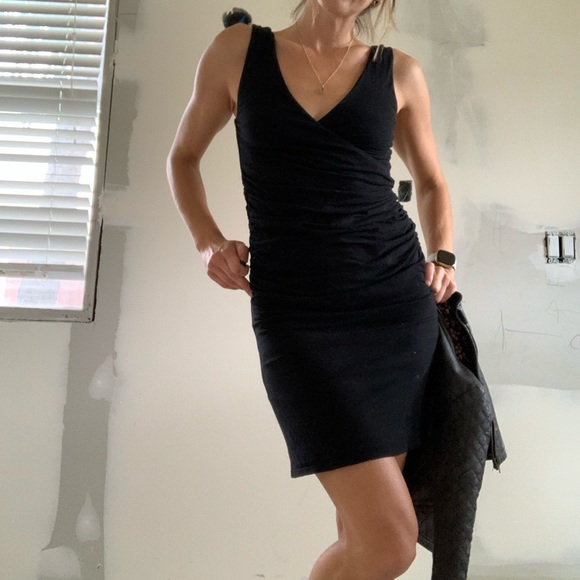 black size small rushed side dress/maternity - Picture 2 of 7
